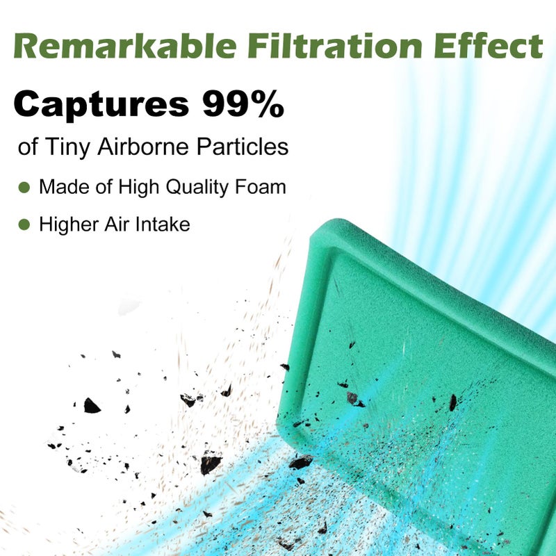 LOCOPOW 493537 493537S Pre Filter for Briggs & Stratton 491435 491435S 493537 271933 112200 12A800-12T899 128700-129799 and 92200 series Lawn Mower(4 Packs) - Image 5